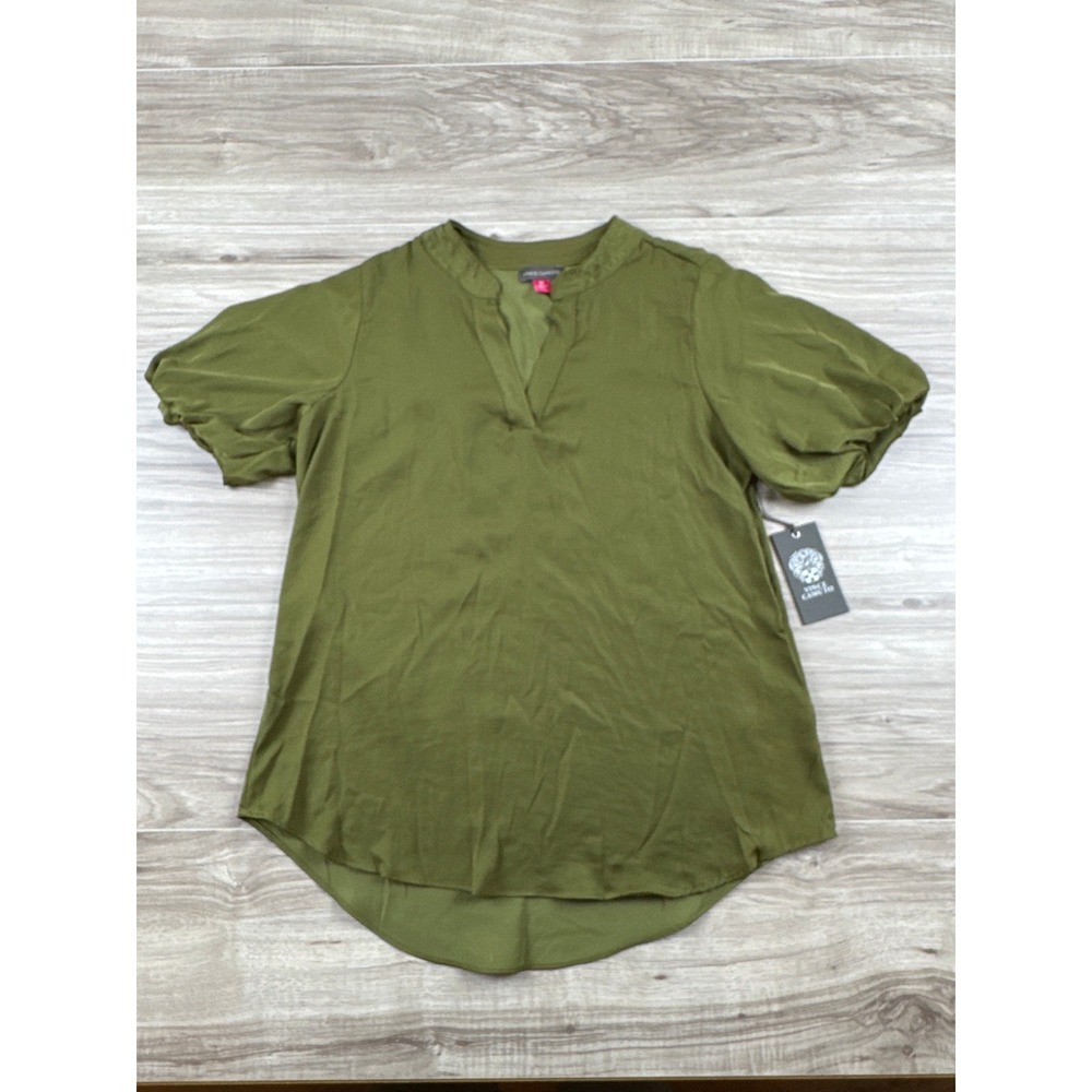 Vince Camuto Blouse Olive Moss Green‎ XS New With Tags